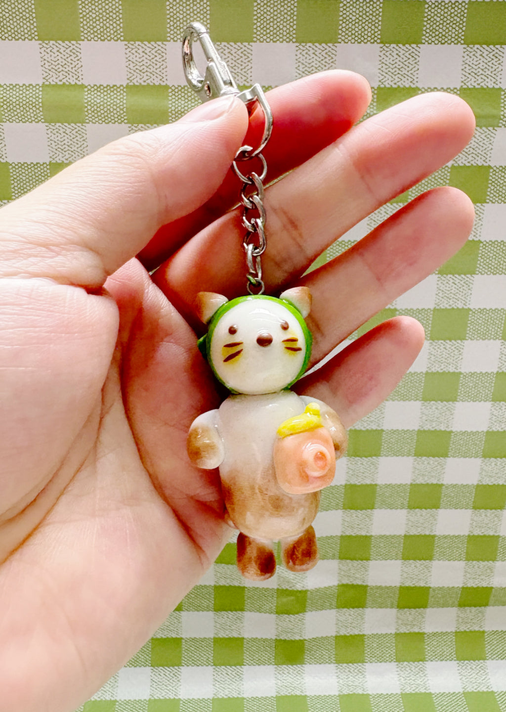 Siamese Cat Keychain - Floral Bandana & Camera Charm