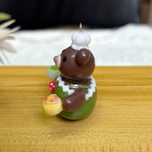 Chef Bear with Green Apron Charm
