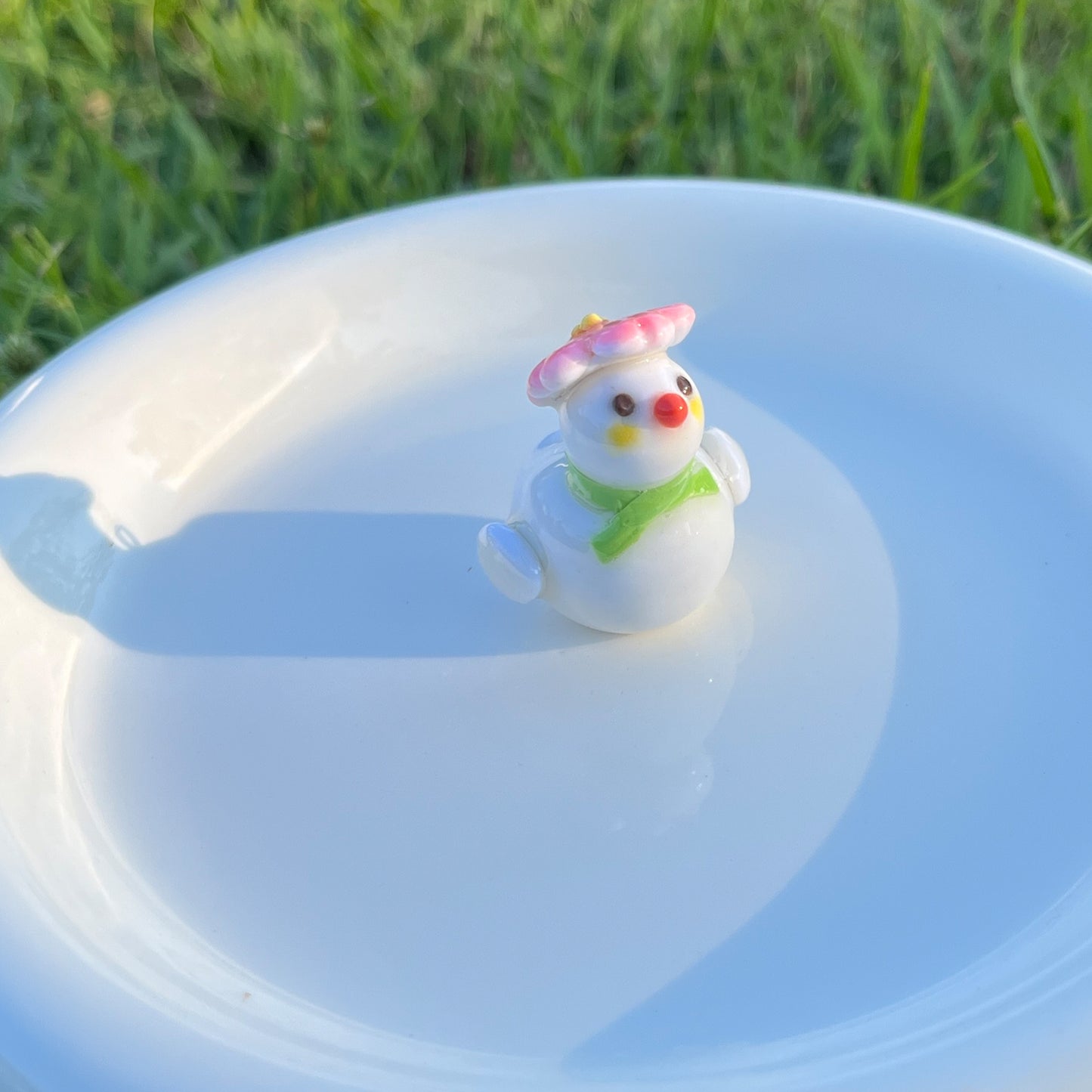 Sakura Duckling – Handmade Clay Duck Keychain with Cherry-Blossom & Scarf | Kawaii Gift