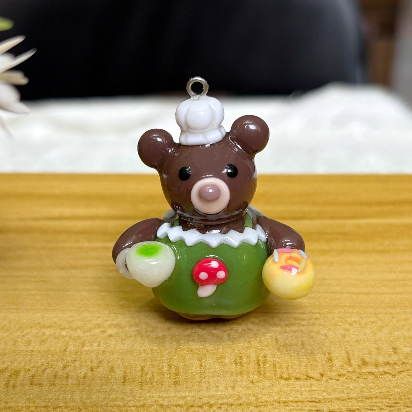 Chef Bear with Green Apron Charm